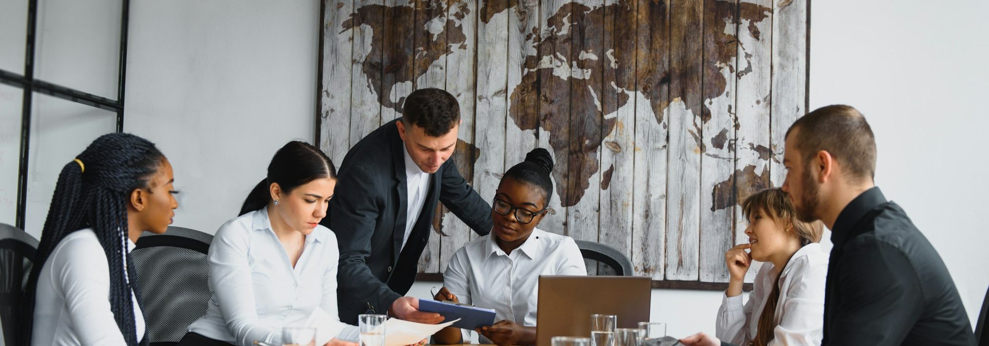 Business Team Busy Working Talking Concept